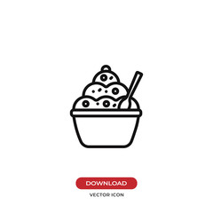 Pudding vector icon