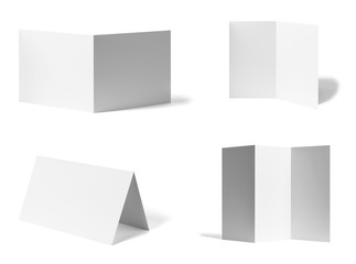 folded leaflet white blank paper template book desktop calendar