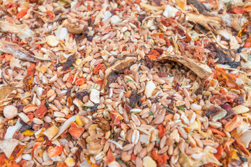 Mix of various cereals with the addition of dried vegetables and mushrooms