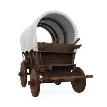 Covered Wagon Isolated