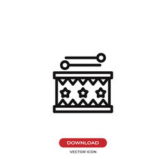 Drum vector icon