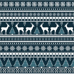 Christmas seamless pattern with holiday decoration