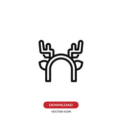 Deer horns vector icon
