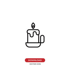 Candle vector icon