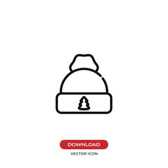 Christmas hat vector icon