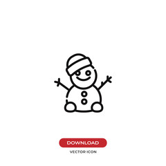 Snowman vector icon