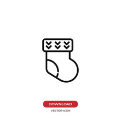 Sock vector icon