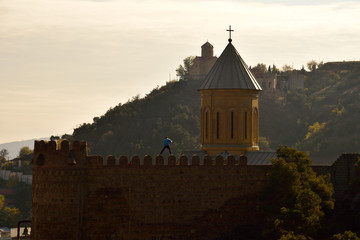  Tbilisi, Georgia,  Metehi church.