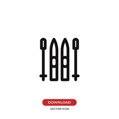 Skiing vector icon