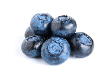 fresh ripe blueberry isolated on white background