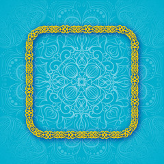Kazakhstan official colors background. Banner or poster of Kazakhstan independence day celebration. Vector illustration frame design of Kazakhstan flag
