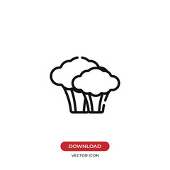 Broccoli vector icon