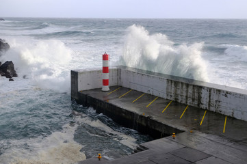 Fototapeta na wymiar Winter storm on Terceira Island, Azores, Portugal