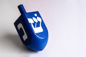 Isolated blue dreidel