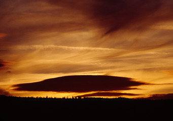 sunset in the mountains