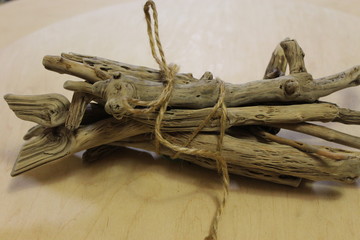 Driftwood sticks for art and decoration