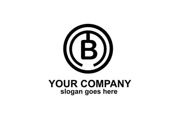 Rounded Initial Monogram B logo design