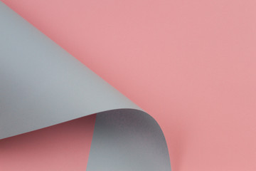 Abstract geometric shape pastel pink and gray color paper background