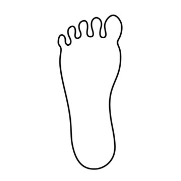 Human foot outline vector icon