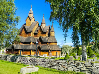 Fototapeta na wymiar Heddal wooden church, Norway