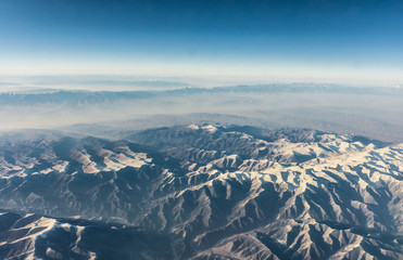 Fototapeta premium Aerial view of the Altai Mountains, Kazakhstan