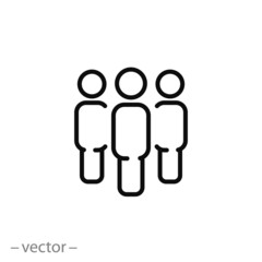 crowd of people icon vector