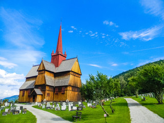 Fototapeta na wymiar Ringebu wooden church, Norway