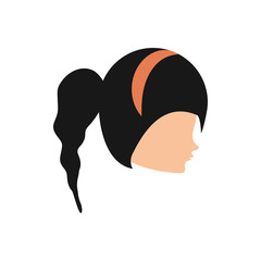 head of woman style retro