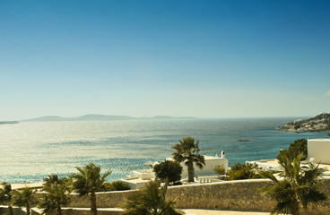 Ocean view of Mykonos town
