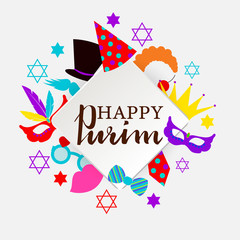 Happy Purim background. vector illustration