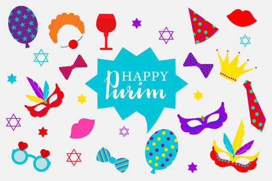 Happy Purim background. vector illustration
