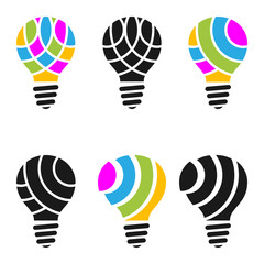 Colorful light bulb