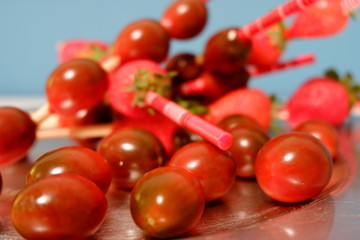 Fresas y tomates cherry