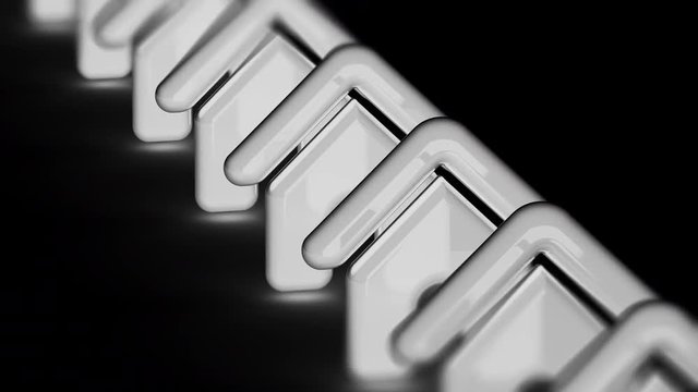 House icon. Looping footage has 4K resolution. Prores 4444. 3D Illustration.