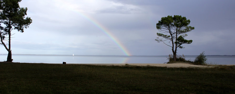 Biscarrosse - Arc en ciel sur le Lac Sanguinet