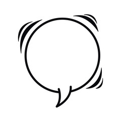 speech bubble in comic isolated icon