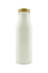 Milk bottle isolated on white background