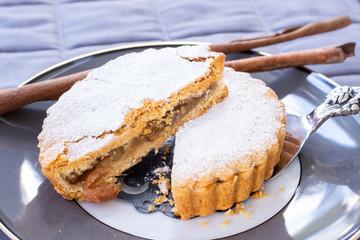 Fresh baked Apple pie with concept decoration