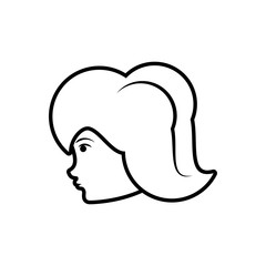 head of woman style retro