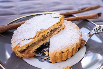 Fresh baked Apple pie with concept decoration