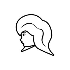 head of woman style retro