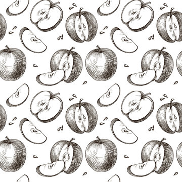 seamless background of apples