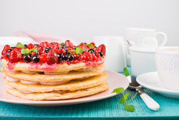cake with fresh berries