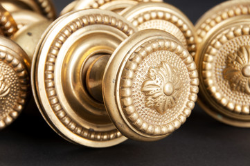 Vintage bronze door handles