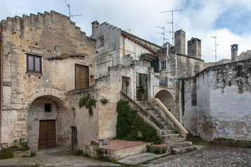 Fototapeta na wymiar Matera old street