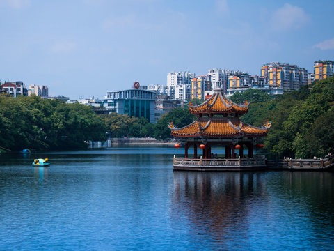 Gazebo Over Chinese River