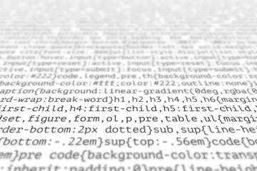 Fototapeta premium Fragment of CSS code