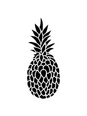 schwarz ananas lecker hunger essen obst gesund ernährung diät comic cartoon design clipart