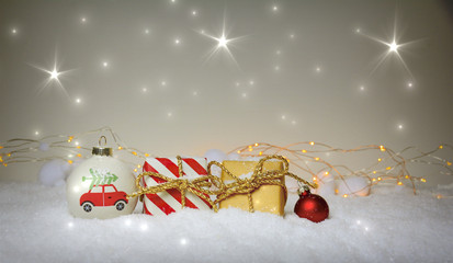 Weihnachten Geschenk Päckchen - Weihnachtlicher Hintergrund