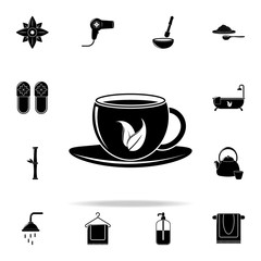 green tea illustration icon. Spa icons universal set for web and mobile